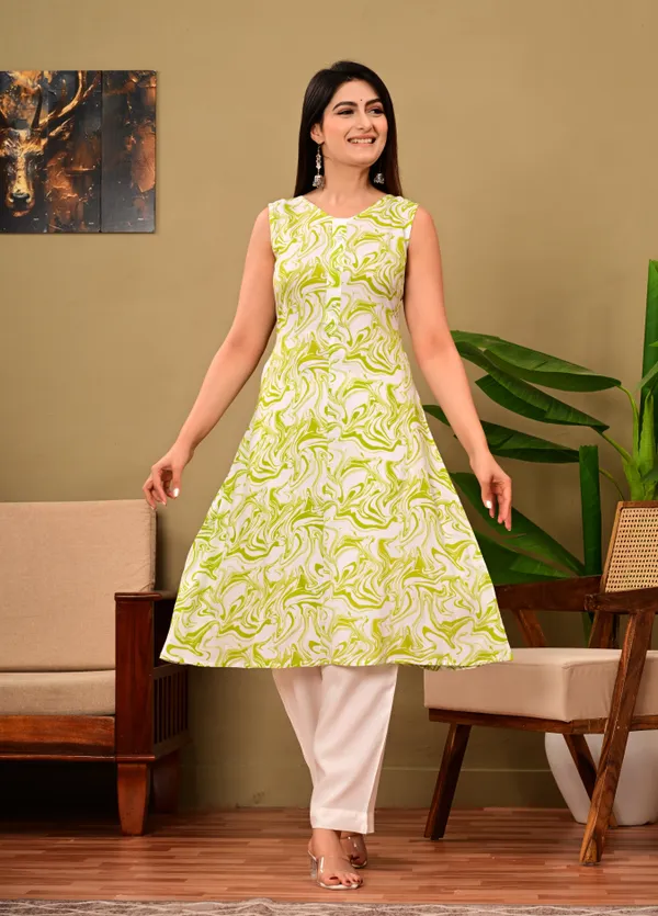 Green_A-Line_Rayon_Kurta_with_Sleeveless_V-Neck_Design