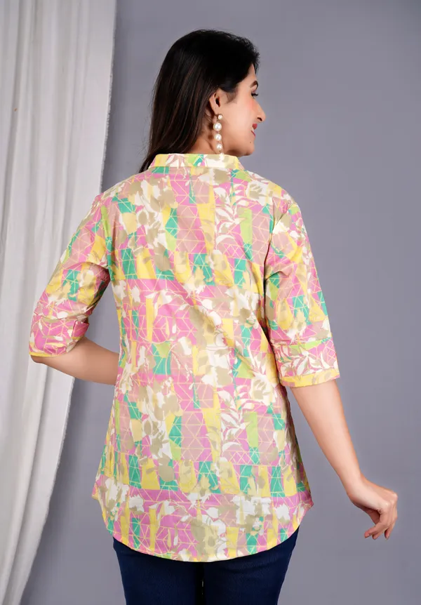 Multicolor_Printed_Button_Down_Top_For_Women