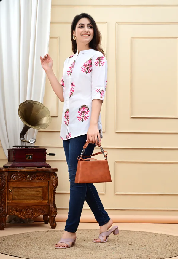 Pink_Printed_Button_Down_Top_For_Women