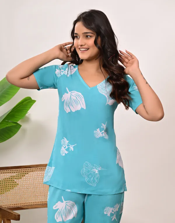 Half_Sleeve_Nigh_Wear_Blue