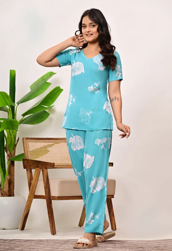 Half_Sleeve_Nigh_Wear_Blue