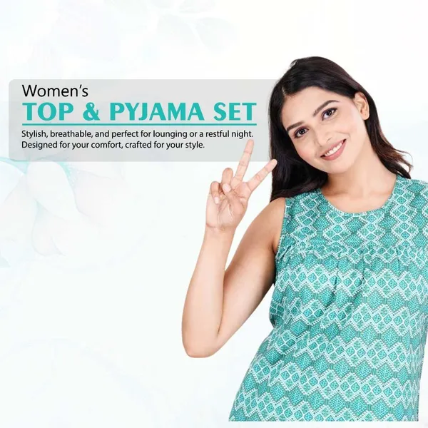 Green_Rayon_Printed_Sleeveless_Co-Ord_Set_For_Women