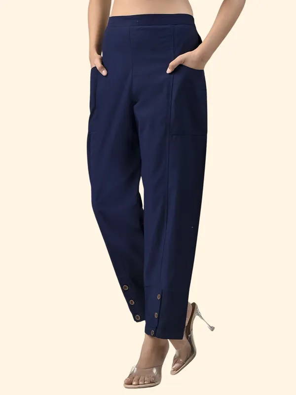 Navy_Blue_Side_Pocket_Cotton_Straight_Cargo_Pant_For_Women