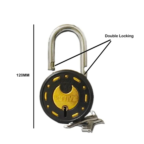 4_Padlocks_12_Same_Keys_Black_Gold_65_MM_8_Levers_|_Lock_and_Keys_for_Home_Door_Shutter_Shop_Main_Gate