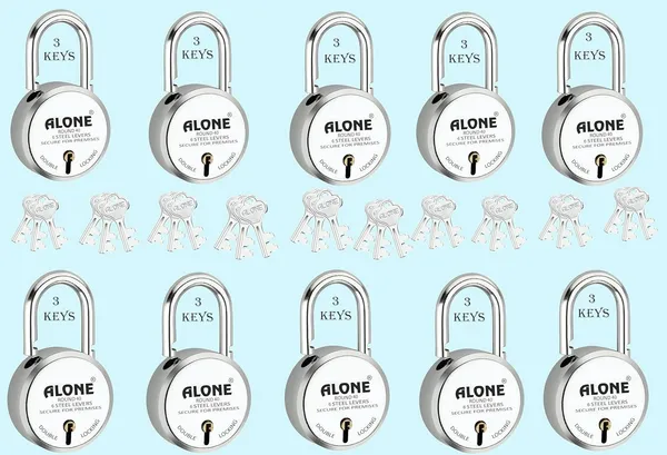 Pack_of_10_Silver_Locks_40mm_3_Keys_With_Each_10_Padlocks_Double_Locking_8_Levers_Lock_And_Keys_For_Bag_Luggage_Box_Door_Padlock_Chrome_Finish_Rust_Proof