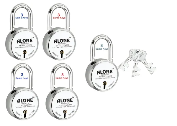 Pack_of_5_Silver_50mm_Locks_3_Same_Keys_with_5_Padlocks,_Hard_Shackle_Double_Locking_Steel_Levers_Lock_and_Keys_For_Home_Door_Gate_Shop_,Door_Padlock