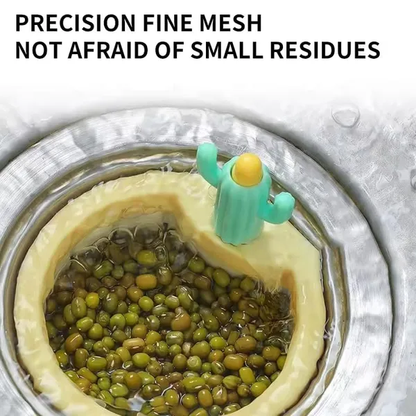 Green_Kitchen_Sink_Drain_Strainer_Creative_Cactus_Sink_Drain_Strainer_Removable_Sink_Drain_Strainer_With_Openable_Bottom,_One_Button_To_Release_Universal_Sink_Drain_Strainer