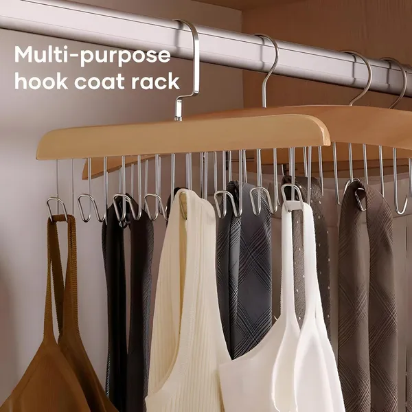 Multicolor_Wooden_8_Hook_Hanger_Anti-Slip_Multi_Hook_Coat_Rack,_Multifunctional_Storage_Hangers_With_8_Hooks_360_Degree_Swivel_Wooden_Belt_Hanger_For_Home_Closet_Clothing_Storage_Hanger