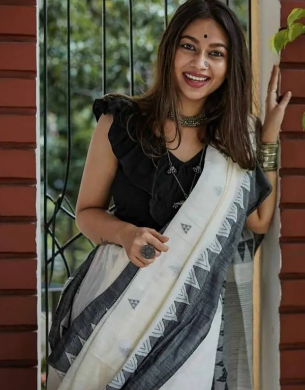 White_Saree_Latest_Design_Premium_Quality_Fabric_Party_Wear_Saree_New_Collection_Soft_Lilan_Slab