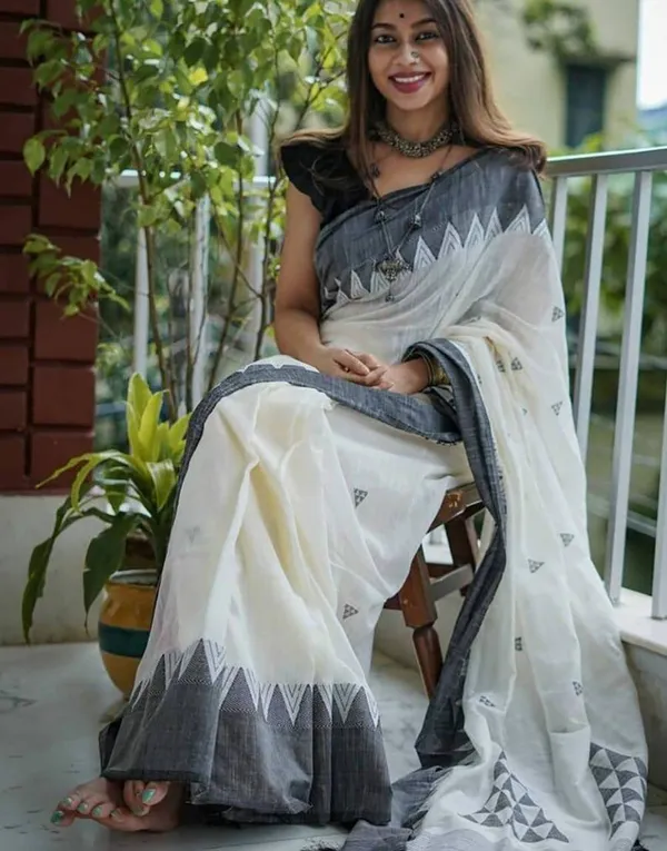 White_Saree_Latest_Design_Premium_Quality_Fabric_Party_Wear_Saree_New_Collection_Soft_Lilan_Slab