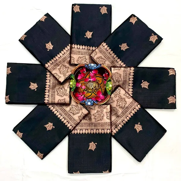 Black_Banarasi_Lichi_Silk_Saree_Latest_Wedding_Collection_|_Stylish_Party_Wear_Sadi_with_Running_Blouse_Piece_|_Ficshop_Designer_Soft_Silk_Sari