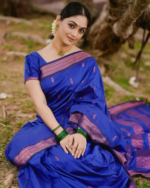 Navy_Blue_Lichi_Silk_Saree_New_Collection_|_Rich_Pallu_Saree_with_Exclusive_Running_Blouse_|_Trending_Jacquard_Party_Wear