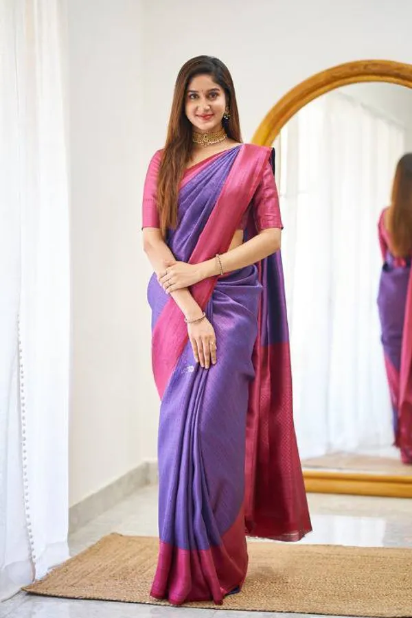 Ficshop_Premium_Quality_Purple_Two_Tone_Silk_Saree_New_Collection_|_Latest_Design_Pattu_Party_Wear_Saree_with_Contrast_Blouse_Piece_|_Stylish_Wedding_&_Partywear_Litchi_Silk_Saree