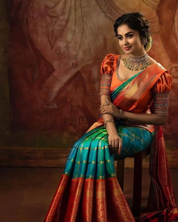 Teal_Premium_Quality_Lichi_Silk_Saree_New_Collection_|_Latest_Design_Pattu_Party_Wear_Saree_With_Blouse_Piece_|_Wedding_&_Partywear_Trending_Dual_Tone_Saree_|_Ficshop_Designer_Fabric