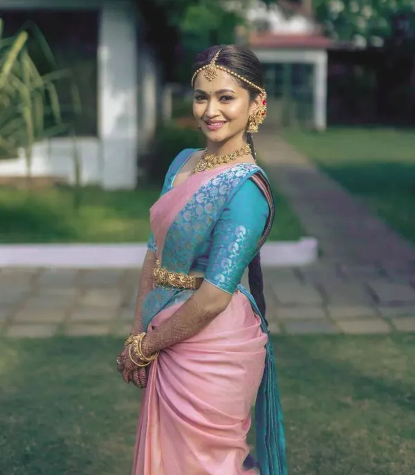 Pastel_Pink_Aqua_Blue_Premium_Quality_Lichi_Silk_Saree_New_Collection_|_Latest_Design_Pattu_Party_Wear_Saree_With_Blouse_Piece_|_Wedding_Sari_|_Stylish_Two_Tone_Saree_by_Ficshop