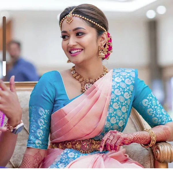 Pastel_Pink_Aqua_Blue_Premium_Quality_Lichi_Silk_Saree_New_Collection_|_Latest_Design_Pattu_Party_Wear_Saree_With_Blouse_Piece_|_Wedding_Sari_|_Stylish_Two_Tone_Saree_by_Ficshop