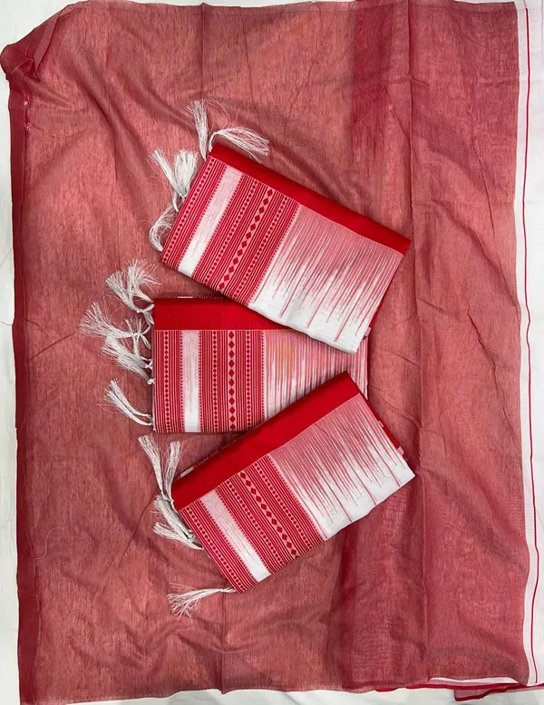 White_Red_Saree_-_Premium_Quality_Fabric_Soft_Lilan_Slab_Saree_New_Collection_|_Latest_Design_Party_Wear_Saree_with_Rich_Pallu_&_Running_Blouse_Piece