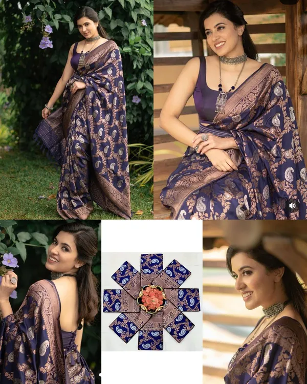 Navy_Blue_Banarasi_Silk_Saree_Latest_Design_|_Premium_Quality_Fabric_|_Pattu_Party_Wear_Saree_with_Blouse_Piece_|_Saree_New_Collection_|_Soft_Lichi_Silk