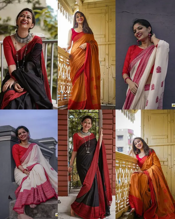 Rust_Red_Saree_New_Collection_�_Latest_Design_Kanjeevaram_Saree_with_Rich_Pallu_and_Contrast_Blouse_|_Traditional_Partywear_Sadi_for_Wedding_&_Festive_|_Soft_Lilan_Slab_Material