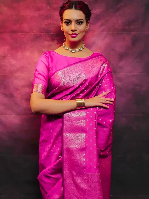 Pink_Banarasi_Saree_with_Rich_Pallu_�_Saree_New_Collection_|_Latest_Design_Pattu_Party_Wear_Sadi_with_Blouse_Piece_|_Trending_Dual_Tone_Wedding_Sari_in_Soft_Lichi_Silk
