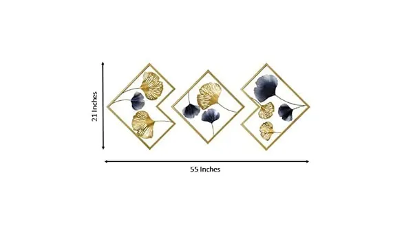 Set_Of_3__Leaf_Frame_Metal_Wall_Art_-_Home_Decoration_Art_Piece
