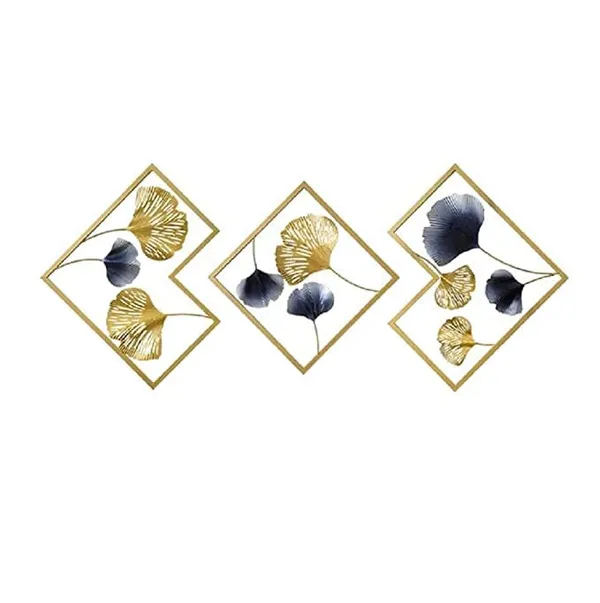 Set_Of_3__Leaf_Frame_Metal_Wall_Art_-_Home_Decoration_Art_Piece
