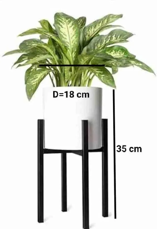 White_Modern_Metal_Floor_Flower_Stands_Planter