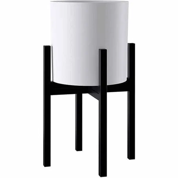 White_Modern_Metal_Floor_Flower_Stands_Planter