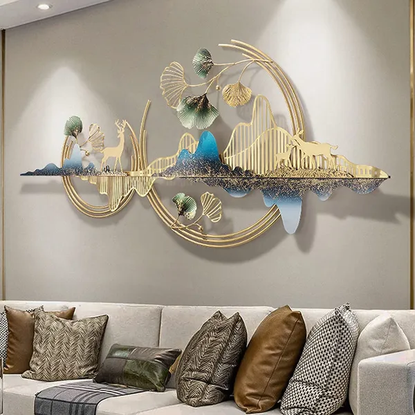 Metal_Mountain_With_Deer_Wall_Art_|_Useful_For_Home_Decoration_And_Art_Piece