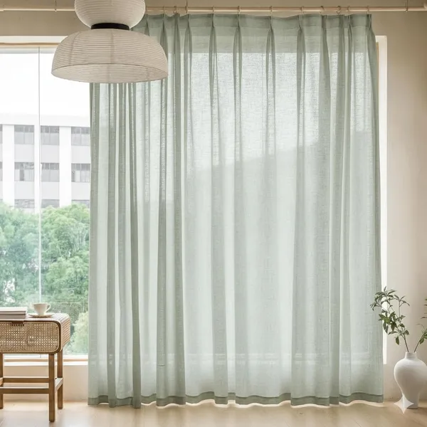 Pack_Of_1_-__Sheer_Curtain_Pinch_Pleated__For_Home_Decor