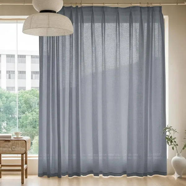 Pack_Of_1_-__Sheer_Curtain_Pinch_Pleated__For_Home_Decor