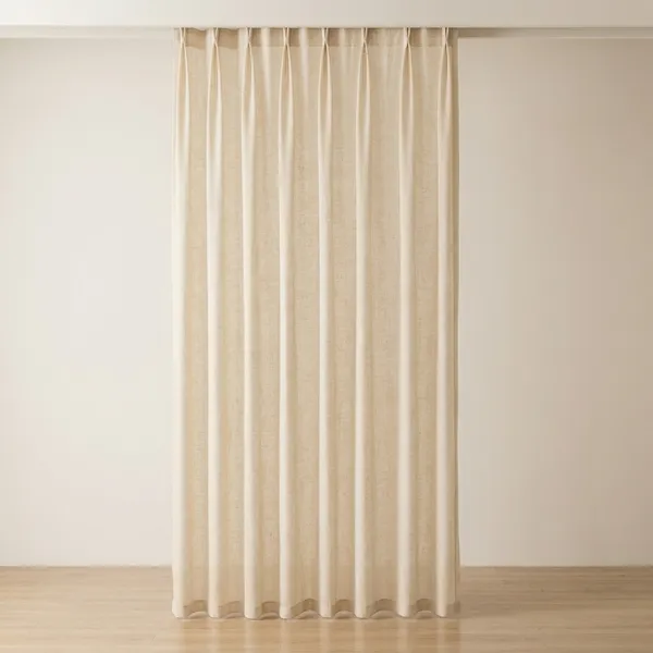 Pack_Of_1_-__Sheer_Curtain_Pinch_Pleated__For_Home_Decor