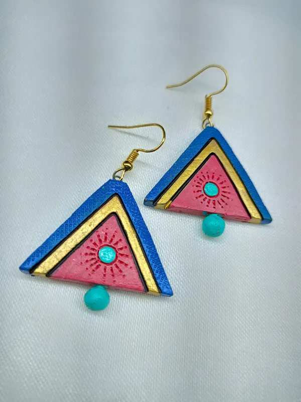 Multicolor_Handmade_Hanging_Geometric_Earrings_For_Women