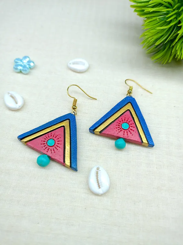 Multicolor_Handmade_Hanging_Geometric_Earrings_For_Women