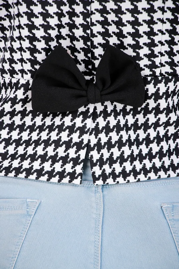 Black_Polycotton_Colourblocked_Crop_Shrug_For_Women_&_Girls