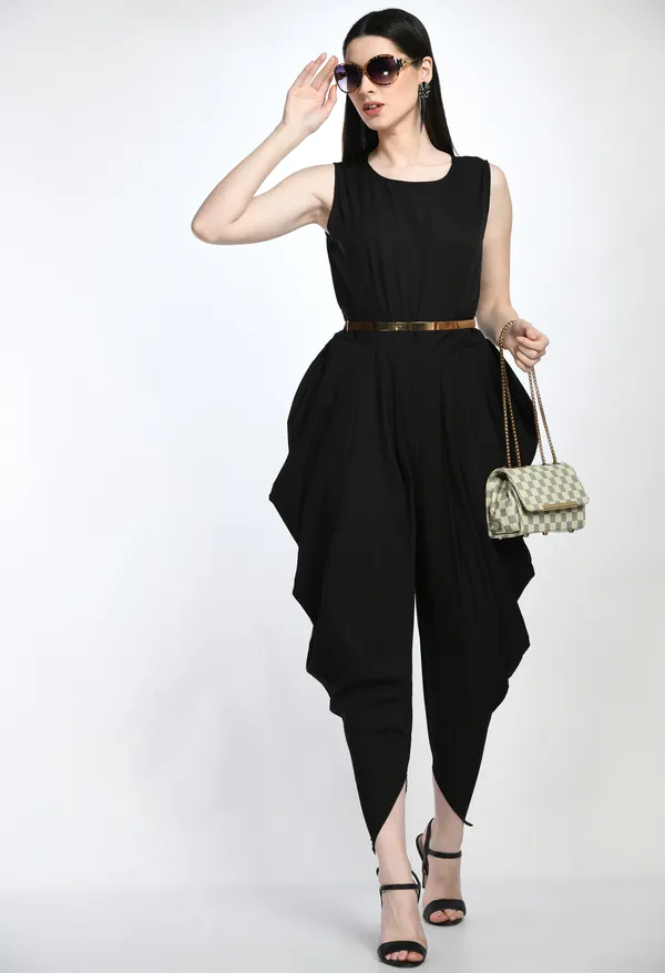 Black_Casual_Crepe_Self-Design_Sleeveless_Jumpsuit_For_Women
