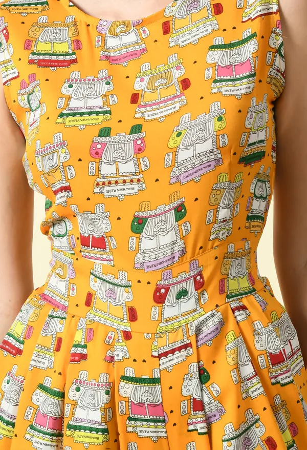 Yellow_Polyester_Printed_Draped_Jumpsuit_For_Women_&_Girls