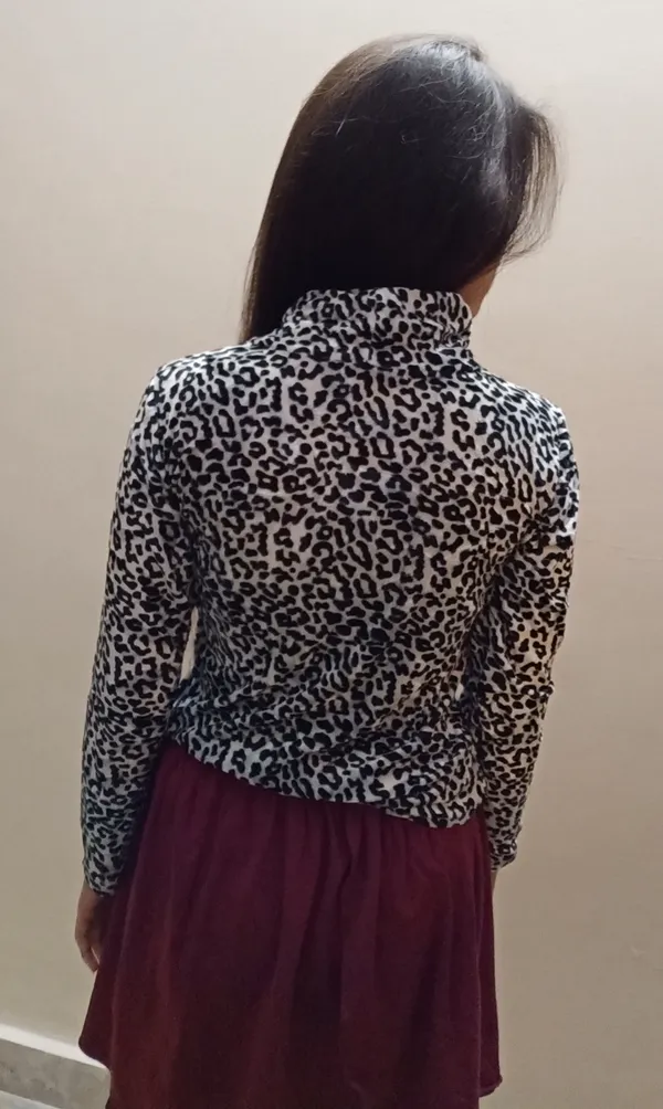 White_Velvet_High_Neck_Full-Length_Top_For_Women