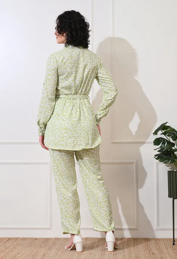 Pista_Polyester_Fresh_Lime_Abstract_Long_Roll_On_Sleeves_Shirt_With_Trousers_Co-Ords_For_Women_&_Girls