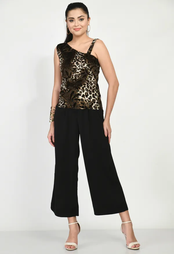 Brown_Velvet_V_Neck_Sleeveless_Top_For_Women