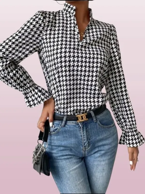 White_Crepe_V_Neck_Top_For_Women