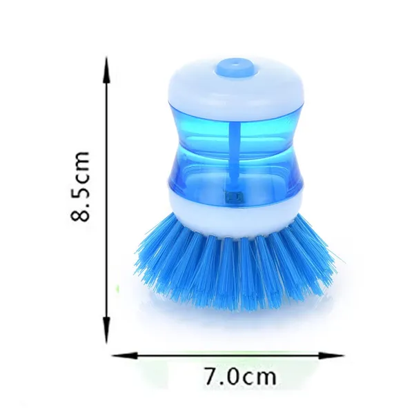 Dish/Washbasin_Plastic_Cleaning_Brush_with_Liquid_Soap_Dispenser,_Multicolor-_3_Pieces