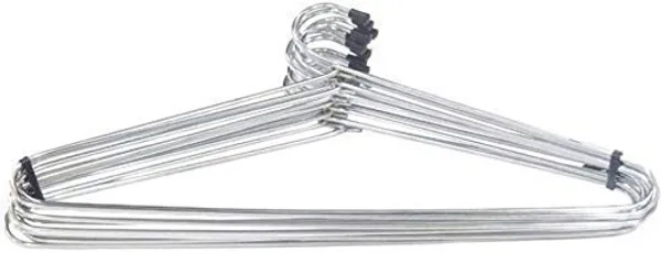 Heavy_Duty_Metal_Clothes_Hanger_with_Polished_Metal,_16.5_Inch_Silver_Metal_Wire_Hanger_Pack_of_12