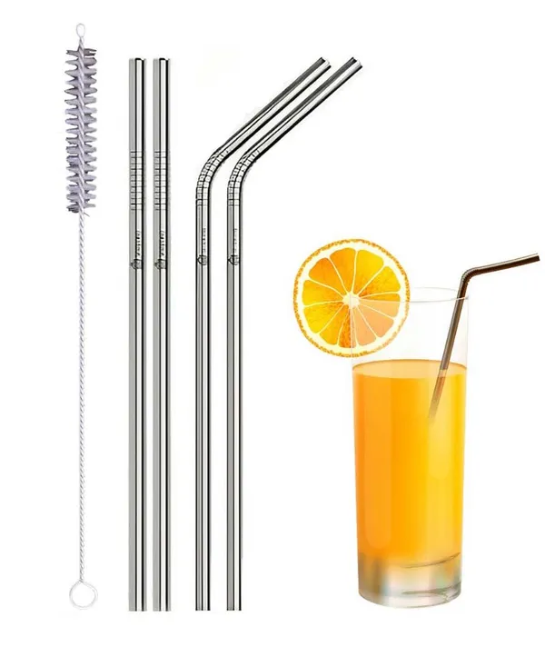 Reusable_Stainless_Steel_Straw_with_Cleaning_Brush-_Long_Metal_Straws_for_Drinking,_Reusable_Set_of_5_(2-_Bend_Pipe,_2-_Long_Straw,_1-Cleaning_Brush),_Silver