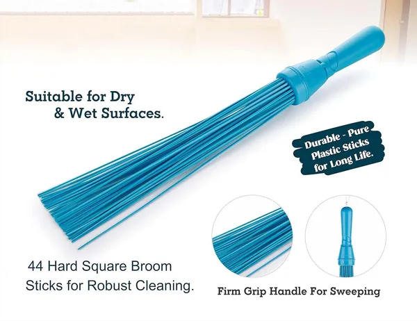 Multicolor_Kharata/Plastic_Stick_Broom/Jhadu_For_Home_And_Bathroom_Cleaning_Assorted_Hard_Floor_Pack_Of_2