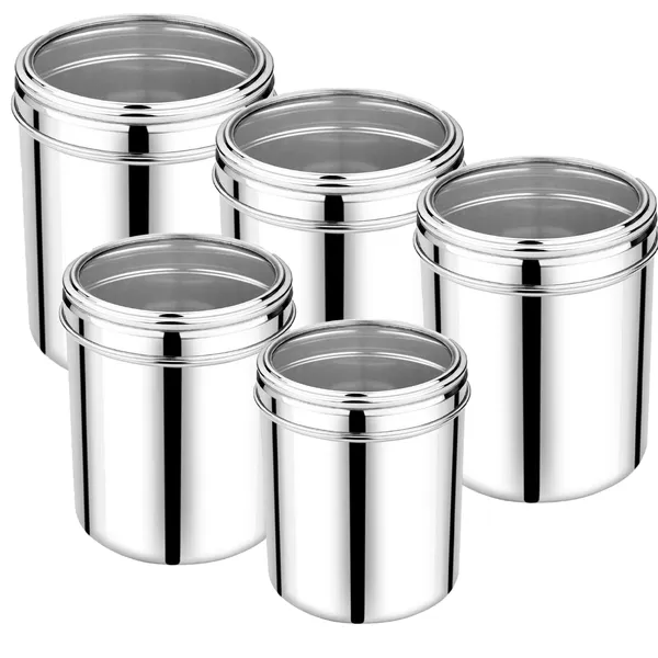 Pack_Of_5_Steel_Tea_Coffee_&_Sugar_Container_-_500_ml,_1000_ml,_1500_ml,_2000_ml,_750_ml
