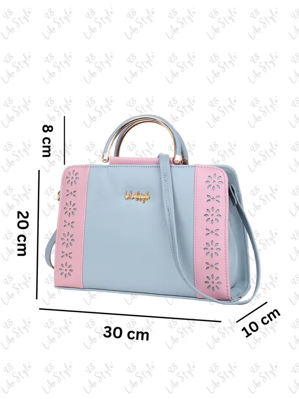 Grey_PU_Leather_Closure_Zip_Handbag_For_Women_(_30_*_20_*_10_Cm)
