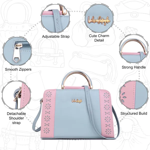 Grey_PU_Leather_Closure_Zip_Handbag_For_Women_(_30_*_20_*_10_Cm)