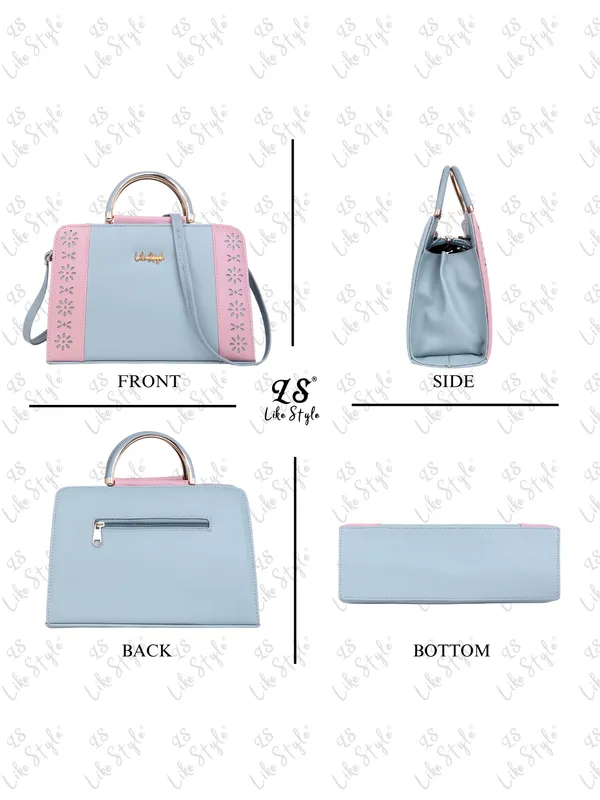Grey_PU_Leather_Closure_Zip_Handbag_For_Women_(_30_*_20_*_10_Cm)