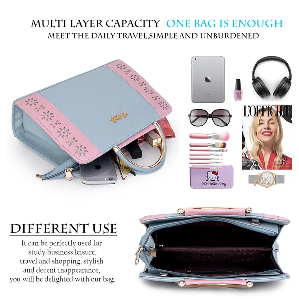 Grey_PU_Leather_Closure_Zip_Handbag_For_Women_(_30_*_20_*_10_Cm)